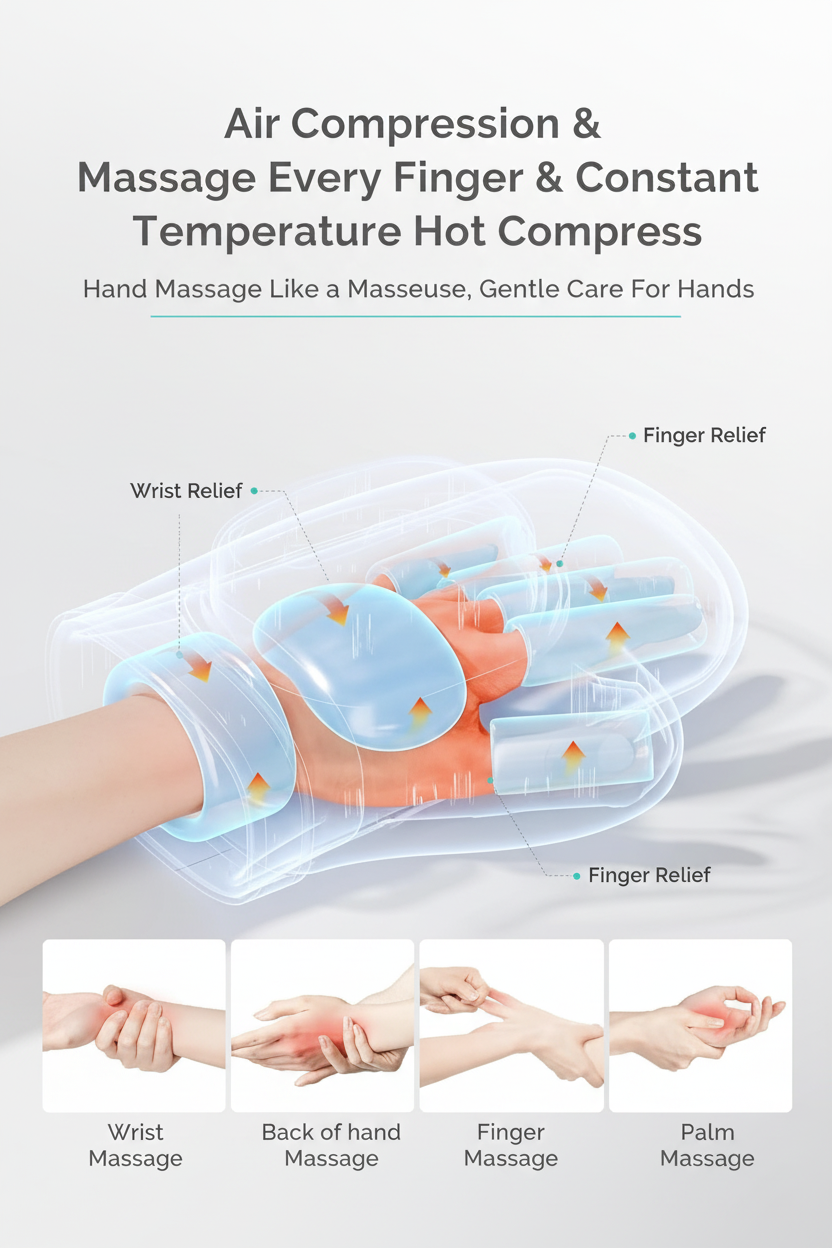 Minimal styled hand massage device